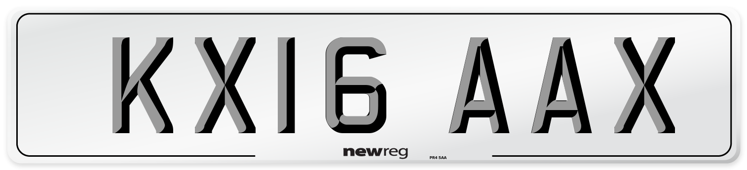KX16 AAX Number Plate from New Reg